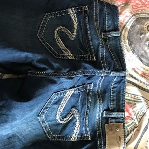 Women’s silver jeans